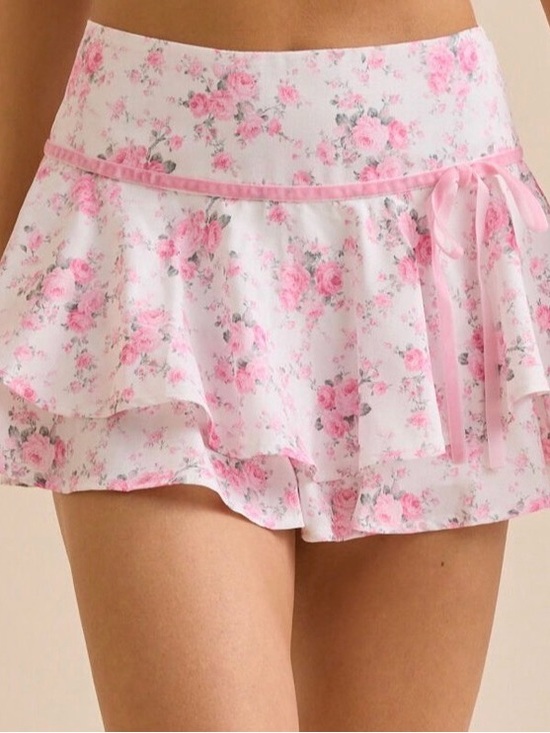 Altar'd State Dresses & Skirts - Altar’d State floral pink Mayer mini skirt